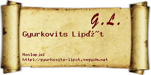Gyurkovits Lipót névjegykártya
