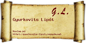 Gyurkovits Lipót névjegykártya
