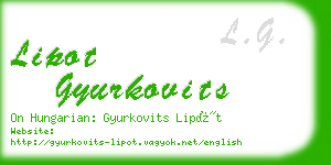 lipot gyurkovits business card